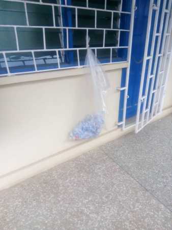 Collection of plastics on school grounds